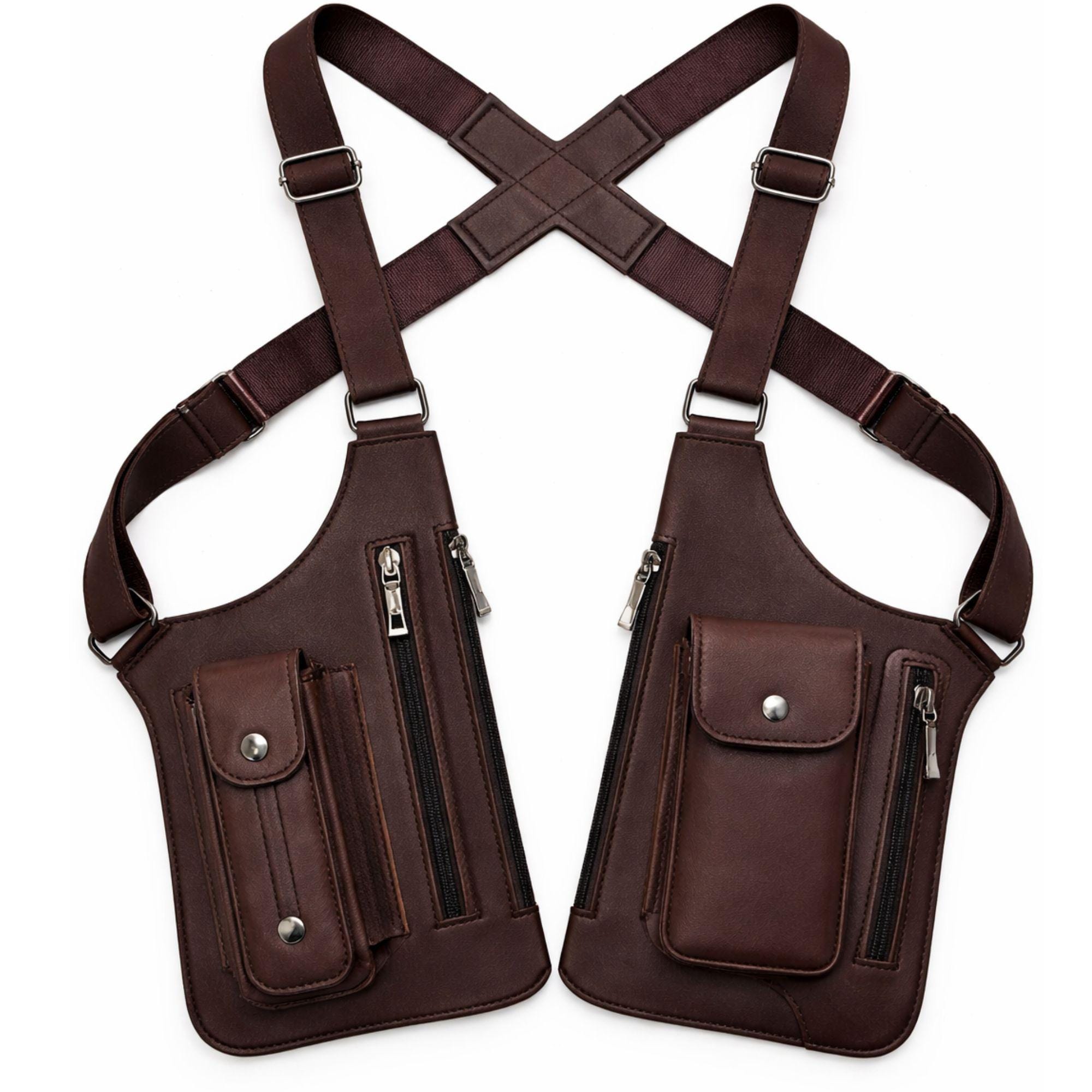 Leather Shoulder Holster Bag, Men's Anti-theft Underarm Wallet