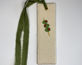 Dirty Martini Embroidered Bookmark