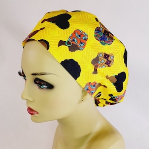 Black History European Women Scrub Hat, Surgical Cap, Nurses Hat, Medical, USA Made