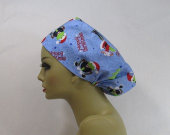 Women Scrub Hat, Surgical Cap, Scrub Hat, USA Made, Free Shipping, Christmas, Handmade