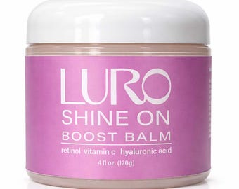 LURO Shine On Boost Balm, Retinol, Vitamin C, Hyaluronic Acid, Natural Clean Beauty