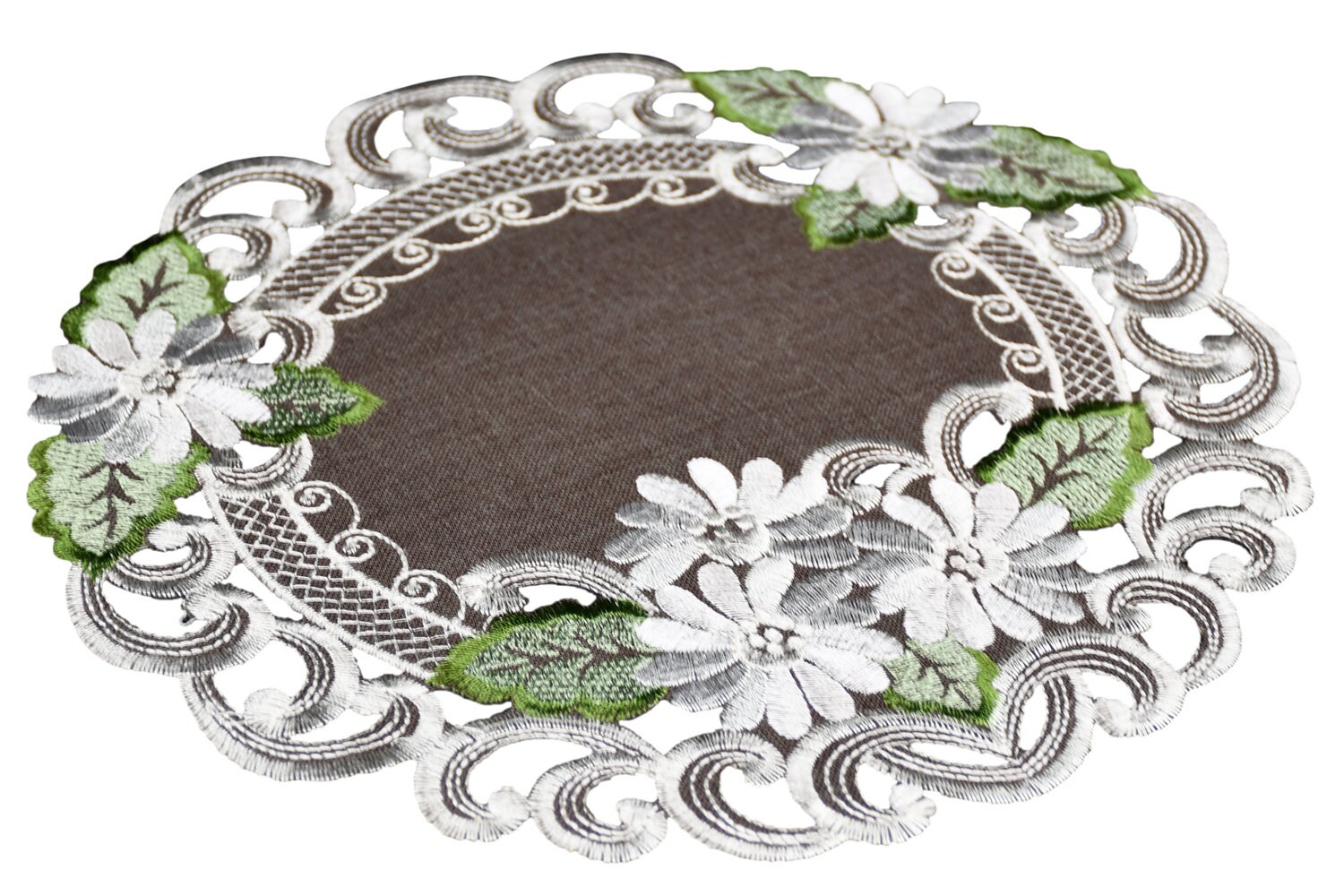 Antiker Weißer Daisy auf Braun mit Cut Work | Etsy