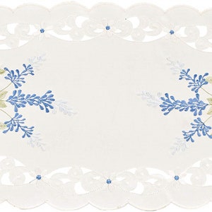 Beautiful Blue Bonnet Table Linens Doilies/Runners/Table Toppers, Fireplace Mantle Scarfs and Window Valances 12 X 18 Place Mat inches