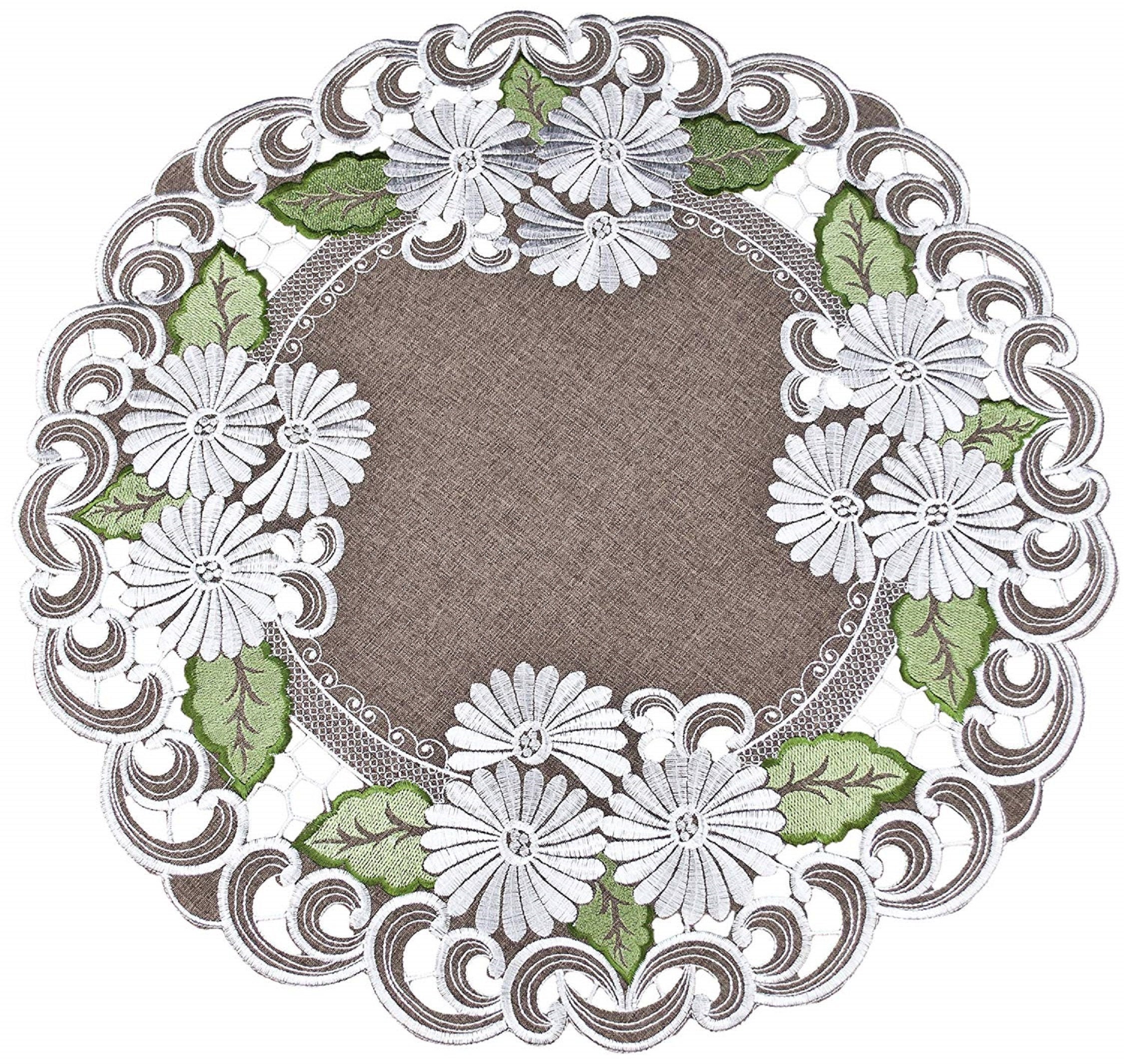 Antiker Weißer Daisy auf Braun mit Cut Work | Etsy