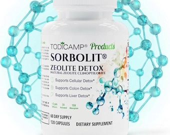 Zeolite Detox Capsules - Full Body Cleanse and Liver Detox - Clinoptilolite Binder for Gut Health, Bloating Relief & Skin