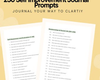 250 zelfverbeteringsdagboekprompts