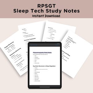 22 page RPSGT Study Guide | Polysomnography Sleep Tech Notes (PDF Download)