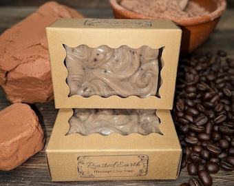 Roasted Earth Rhassoul Clay Soap | Latte Vanilla Scent, Spa Bar