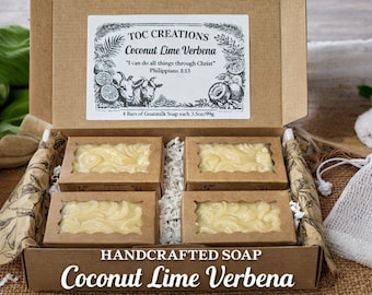 Custom Goat Milk Soap Gift Set – Choose Scent & Clay, 4 Bars (Handmade Spa Box)