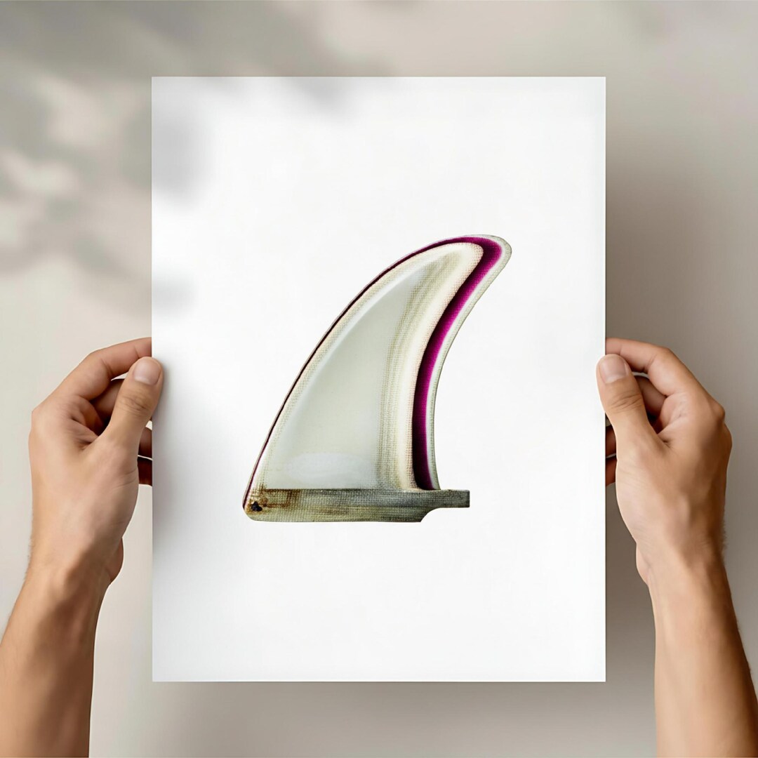 Translucent Surfboard White and Translucent Purple Shark Surfboard Poster Print - Etsy