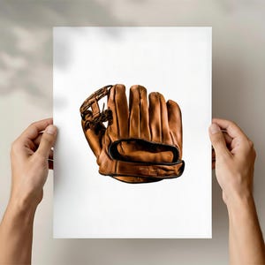 Gant De Baseball Vintage McKinnon Big League – Cuir, Doigt Fendu, Années 1940, Gaucher