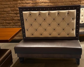 Two Tone Commercial Vinyl Booth for Restaurants, Banquettes, café.