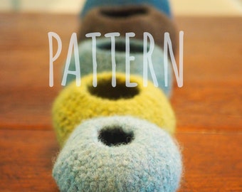 CROCHET Felted Bowl PATTERN pod bowls tutorial - nesting bowls - make five sizes