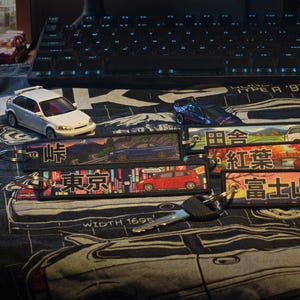 JDM Inspired Car Jet Tag Keychain | Automotive Accessory, Keyring, Backpack Tag