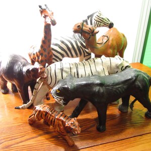 Vintage Leather Animals Menagerie Choose - Etsy