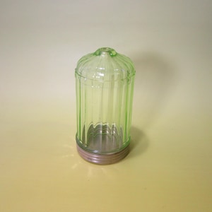 Antique Paden City Green Uranium Glass Restaurant Sugar Pourer