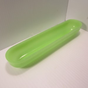 One Vintage Jadeite Opaline Olive Dish Uranium Glass