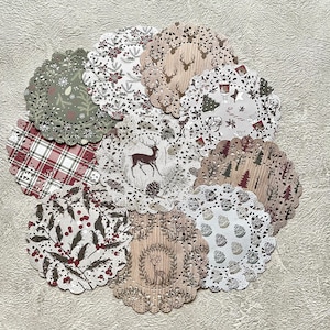 10 piezas Vintage Doilies Troqueles, Álbumes, Páginas de álbumes de recortes, Manualidades, Arte alterado, Técnica mixta, Adornos de papel, Adornos de tarjetas, Diario basura