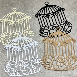 Lot de 4 papiers découpés, pages de scrapbooking, créations artisanales en papier, fabrication de cartes, art altéré, techniques mixtes, embellissements de papier, dessus de carte