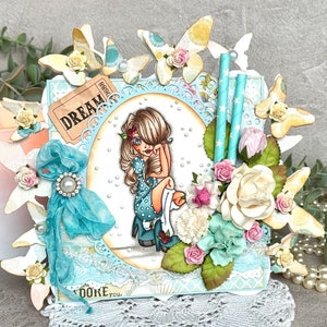 Handgemachte Grußkarte für jeden Anlass | Handkolorierte Geburtstagskarte | OOAK Einzigartige Grußkarte | Karte zum Geburtstag | Geschenk für Sie
