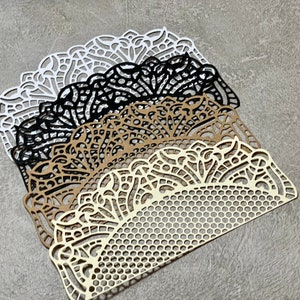 Lot de 4 bordures en papier découpé pour albums, pages de scrapbooking, travaux manuels, fabrication de cartes, art retouché, techniques mixtes, embellissements de papier, dessus de cartes
