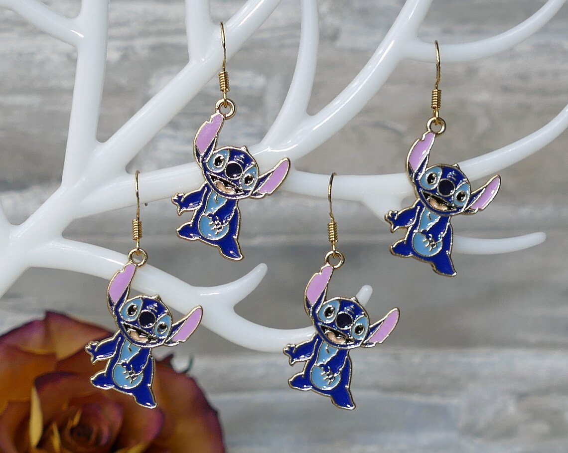 Cute Lilo & Stitch Dangle Women's Earrings Boho Hippie Etsy