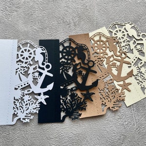 Lot de 4 bordures en papier découpé pour albums, pages de scrapbooking, travaux manuels, fabrication de cartes, art retouché, techniques mixtes, embellissements de papier, dessus de cartes