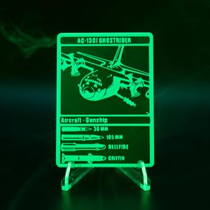 AC-130J Ghostrider Card | Military Aircraft Collectible | Aviation Gift | Gunship Art | USAF Aircraft