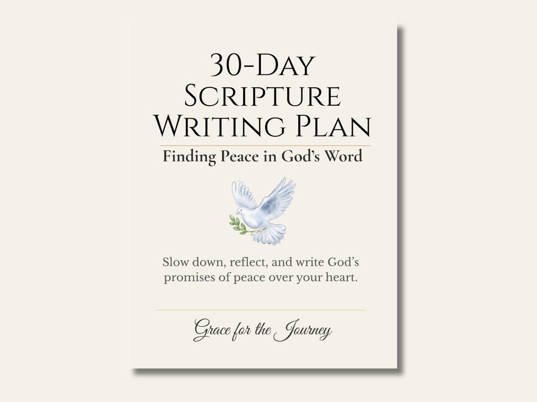 30 Day Scripture Writing Plan for Peace | Bible Study Printable ...