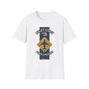 Airlift Legacy Plane Silhouette T-Shirt | Power & Precision, Military Aviation Tee image 2