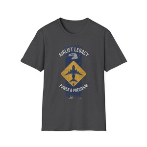 Airlift Legacy Plane Silhouette T-Shirt | Power & Precision, Military Aviation Tee image 6