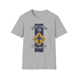 Airlift Legacy Plane Silhouette T-Shirt | Power & Precision, Military Aviation Tee image 3