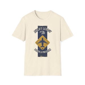 Airlift Legacy Plane Silhouette T-Shirt | Power & Precision, Military Aviation Tee image 4