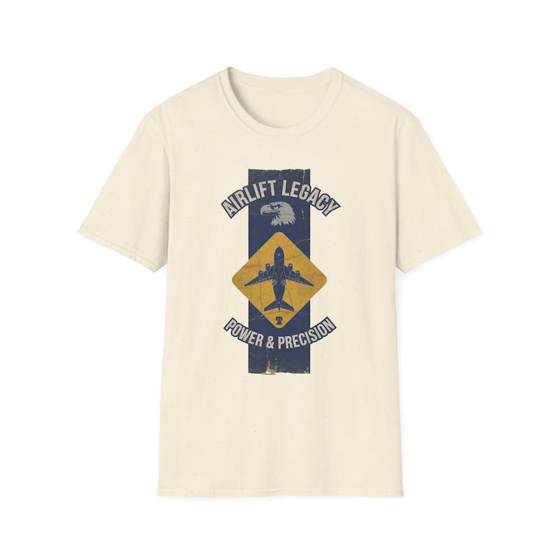 Airlift Legacy Plane Silhouette T-Shirt | Power & Precision, Military Aviation Tee image 4