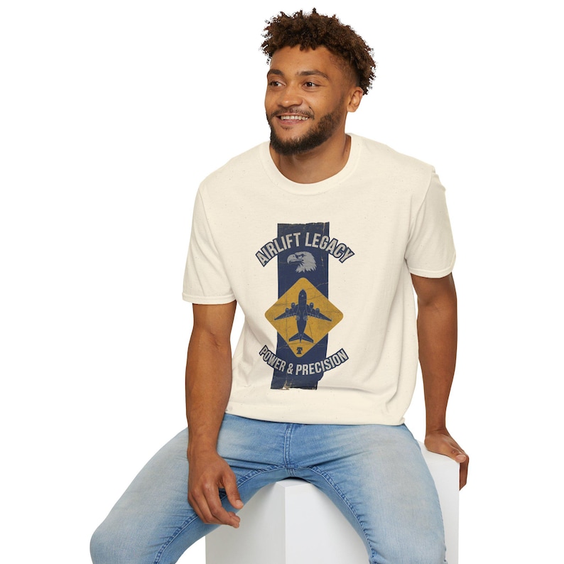 Airlift Legacy Plane Silhouette T-Shirt | Power & Precision, Military Aviation Tee image 13