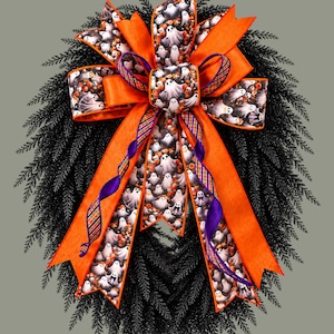 Halloween Custom Ghost Wreath Bow By Mjc