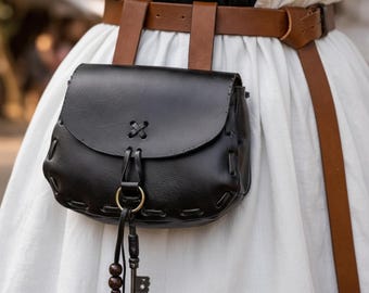 Marsupio in pelle rinascimentale / Borsa da cintura medievale / Accessorio per cosplay retrò