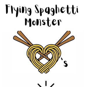 Flying Spaghetti Monster Loves You digital download svg, pdf, png