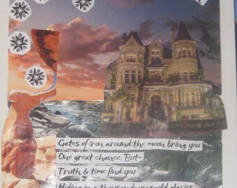 Gothic Protocol  an Original Signed Poetry and Paper Collage Wall Art