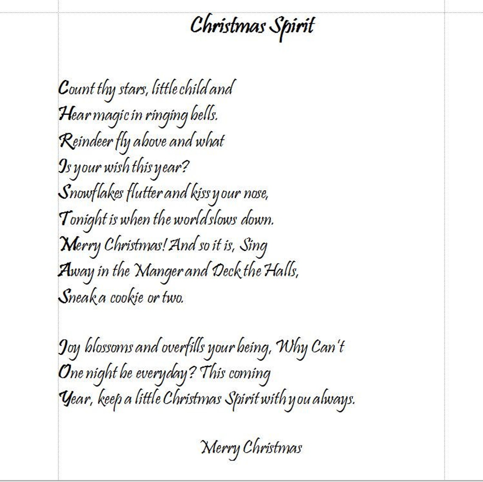 Christmas Spirit Poem an Original Christmas Poem Home Decor - Etsy Canada
