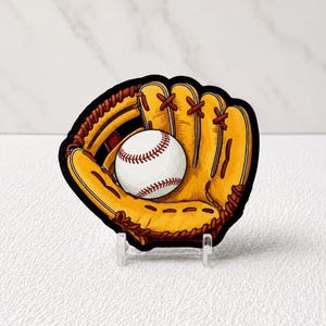 Baseball Glove & Ball Bogg Bag Charm | Baseball Mom Bag Button Insert | Screw On Bogg Bag Accessories | Sports Mom Gift