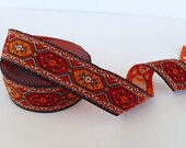 35 mm - 1.25 quot turkey rug jacquard, jacquard ribbon turkey in kilim design, trim and border