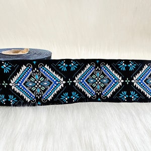 50mm 2.16 inches Jacquard Ribbon Trim, Sewing Trim, Huge Border, Large jacquard ribbon image 2