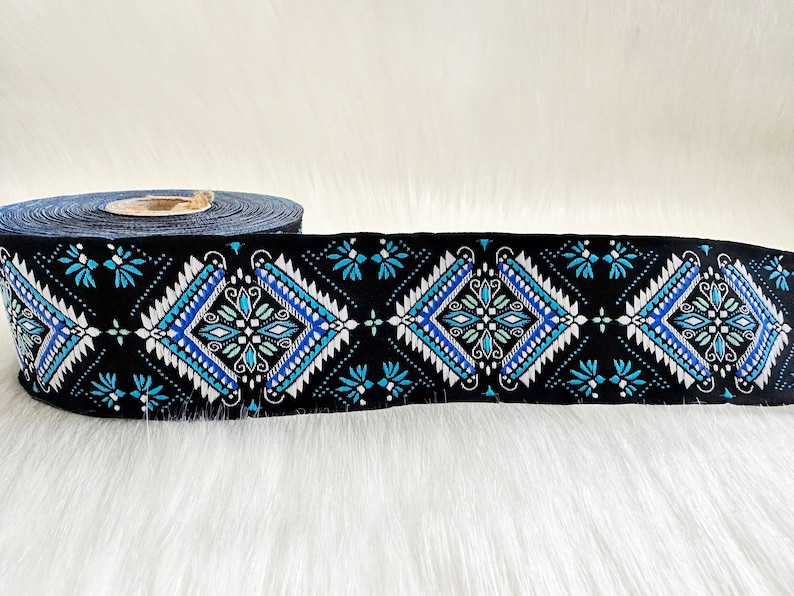 50mm 2.16 inches Jacquard Ribbon Trim, Sewing Trim, Huge Border, Large jacquard ribbon image 2