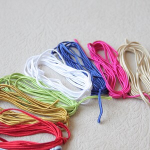 Soutache cord SET for jewelry making 23 assorted colors x 2 meter, Soutache braid, Soutache trim, Jewelry flat cord, Craft supplies image 7