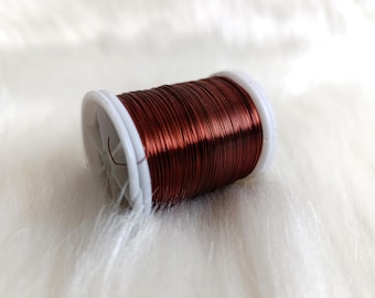 Beading Wire, Craft supply Copper wire, 28 Gauge (0.3 mm) wire, brown craft wire, 30 meters (33 yards) craft wire, jewelry making