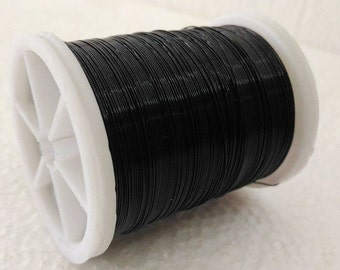 Craft supply Copper wire, 28 Gauge wire, black craft wire, 30 meters (33 yards) craft wire, jewelry making, artistic wire, beading wire