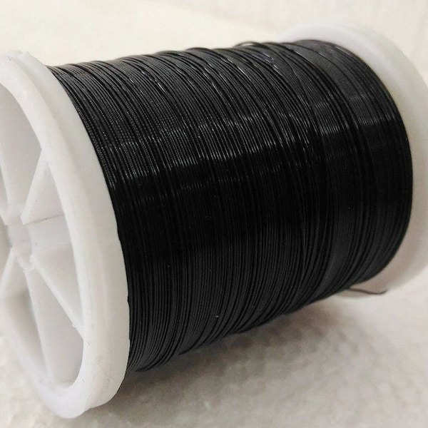 Craft supply Copper wire, 28 Gauge wire, black craft wire, 30 meters (33 yards) craft wire, jewelry making, artistic wire, beading wire