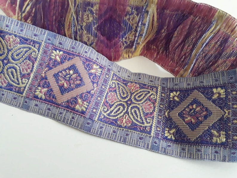5 WIDTHS* TRIMMING UK 1 METRE PATTERNED EMBROIDERED FABRIC RIBBON *8 STYLES