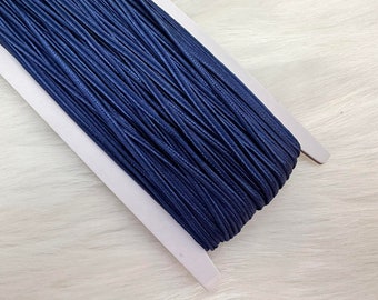 5.5 yards  Navy blue Soutache Braid, Passementerie Braid, embroidery, 3 mm Soutache cord, Passementerie cord Trim, gimp cord, russian braid